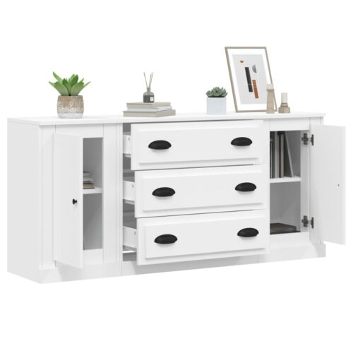 Sideboards 3pcs White Engineered Wood - Image 4