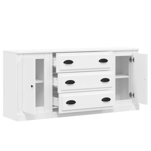 Sideboards 3pcs White Engineered Wood - Image 6