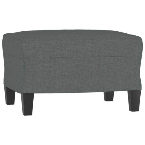 3-Seater Sofa Ottoman Set Lounge Couch Futon Foot Stool Fabric Dark Grey 180cm - Image 5