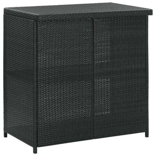 3-Piece Bar Set Poly Rattan Black - Image 4