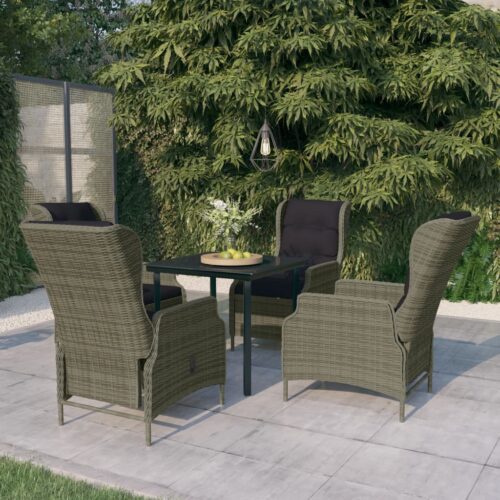 5-Piece Garden Dining Set Brown - Image 9