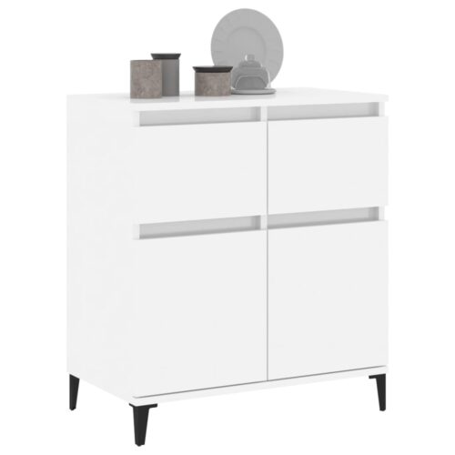 Sideboard High Gloss White 60x35x70cm Engineered Wood - Image 4