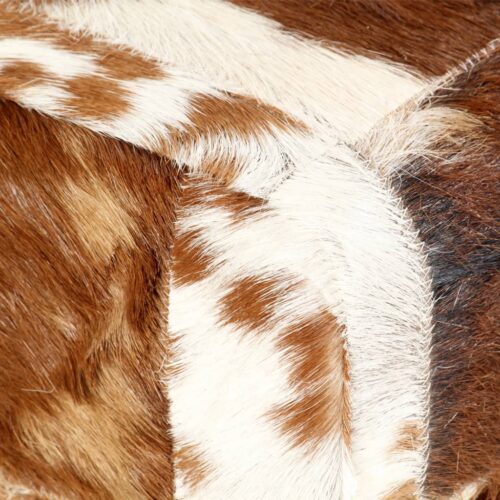 Bench 110cm Brown Patchwork Genuine Goat Leather - Image 3