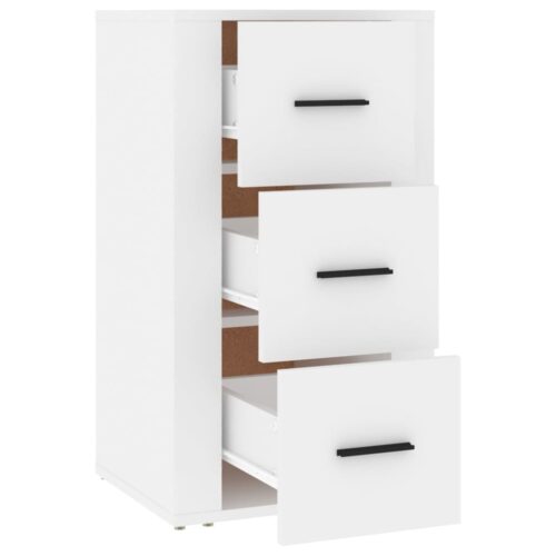 Sideboard White 40x33x70cm Engineered Wood - Image 5