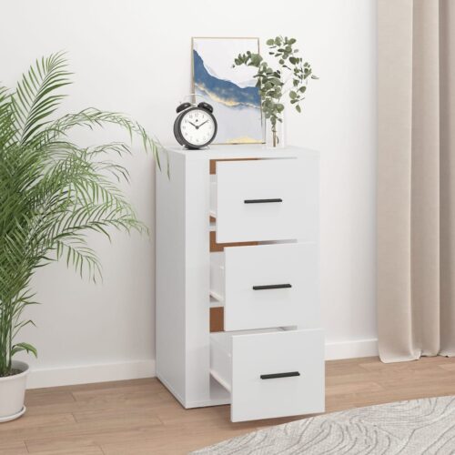 Sideboard White 40x33x70cm Engineered Wood - Image 9