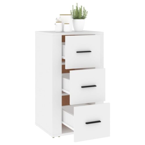 Sideboard White 40x33x70cm Engineered Wood - Image 7