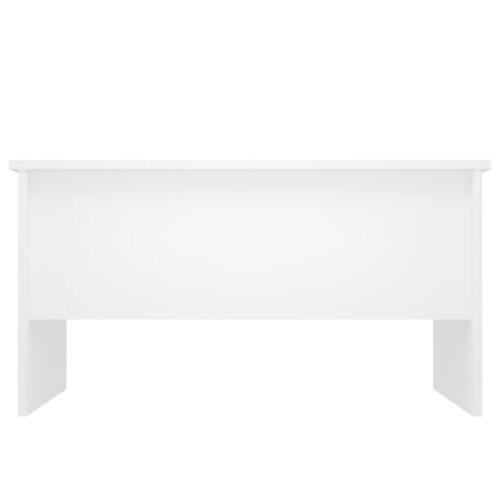 Lift Up Top Coffee Table Modern Hidden Book Storage Convertible Shelf White - Image 6