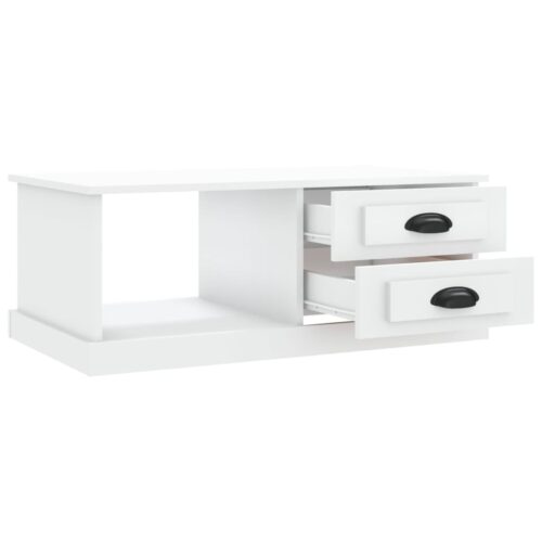 Coffee Table White 90x50x35cm Engineered Wood - Image 7