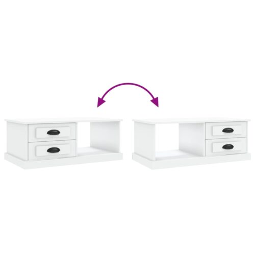 Coffee Table White 90x50x35cm Engineered Wood - Image 9