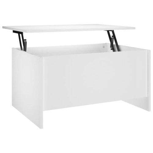 Coffee Table White 80x55.5x41.5cm Engineered Wood - Image 2