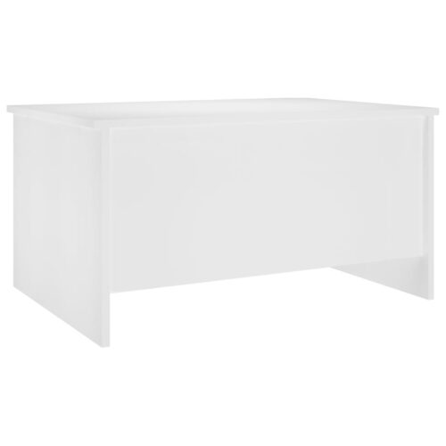 Coffee Table White 80x55.5x41.5cm Engineered Wood - Image 3