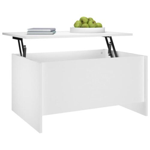 Coffee Table White 80x55.5x41.5cm Engineered Wood - Image 6
