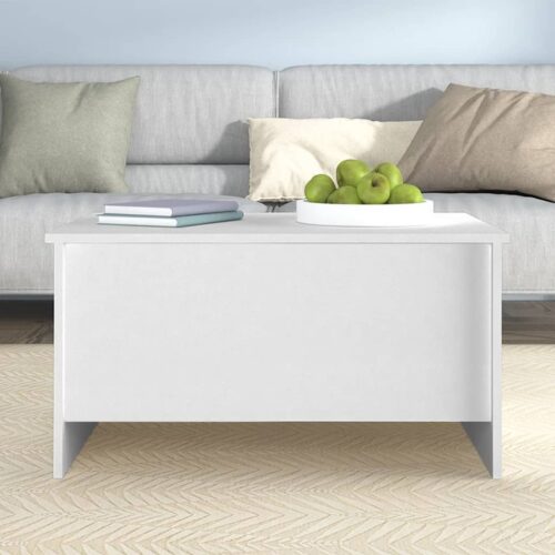 Coffee Table White 80x55.5x41.5cm Engineered Wood - Image 7