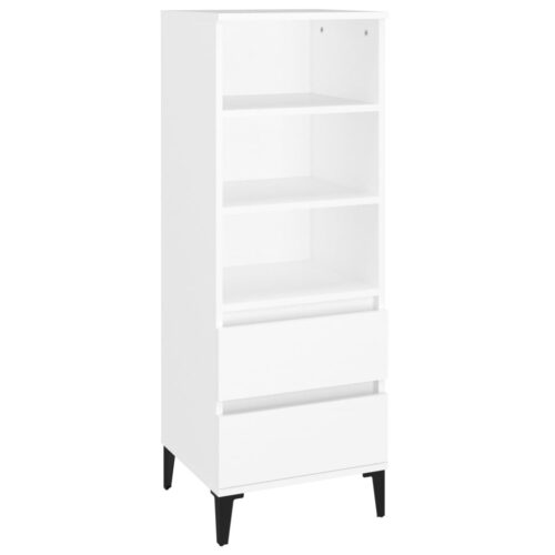 Highboard White 40x36x110cm Engineered Wood - Image 2