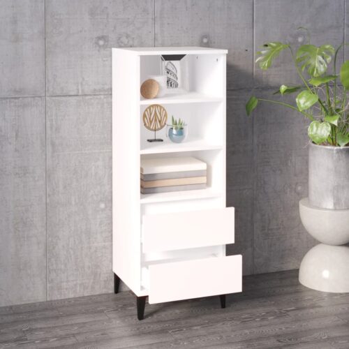 Highboard White 40x36x110cm Engineered Wood - Image 6