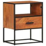 Bed Cabinet 40x30x50cm Solid Acacia Wood