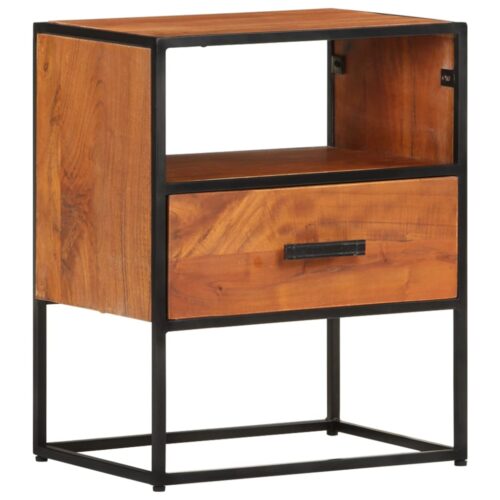 Bed Cabinet 40x30x50cm Solid Acacia Wood