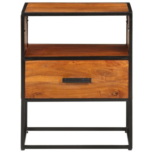 Bed Cabinet 40x30x50cm Solid Acacia Wood - Image 2