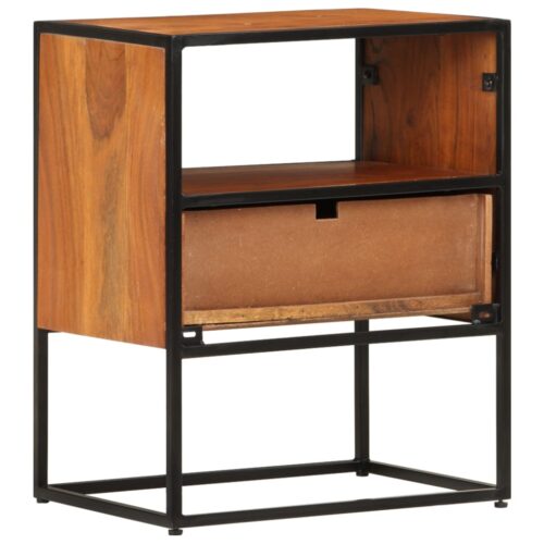 Bed Cabinet 40x30x50cm Solid Acacia Wood - Image 3