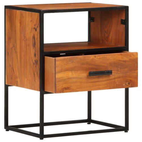 Bed Cabinet 40x30x50cm Solid Acacia Wood - Image 4