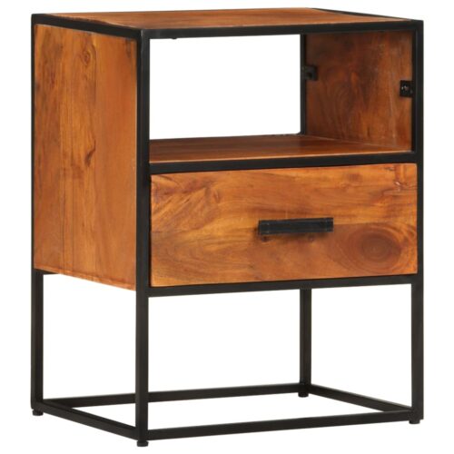 Bed Cabinet 40x30x50cm Solid Acacia Wood - Image 11
