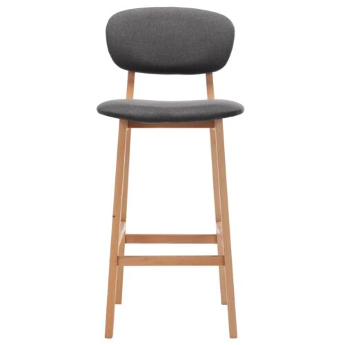 Bar Stools 2pcs Dark Grey Fabric - Image 3