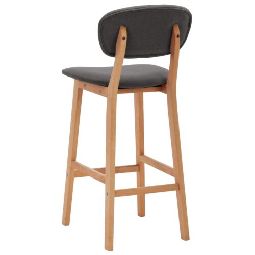 Bar Stools 2pcs Dark Grey Fabric - Image 5
