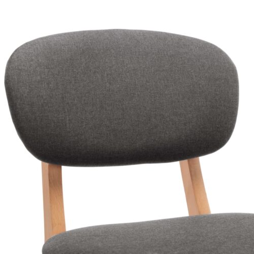 Bar Stools 2pcs Dark Grey Fabric - Image 6