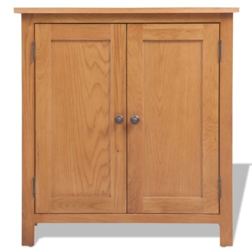 Sideboard 70x35x75cm Solid Oak Wood - Image 2