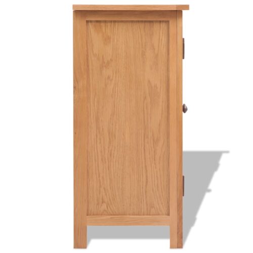 Sideboard 70x35x75cm Solid Oak Wood - Image 3