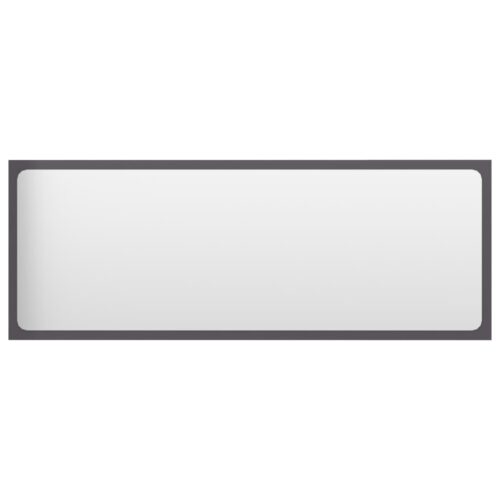2-Piece Bathroom Furniture Set High Gloss Grey Engineered Wood - Image 8