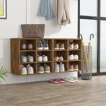 Shoe Cabinets 2pcs Smoked Oak 52.5x30x50cm