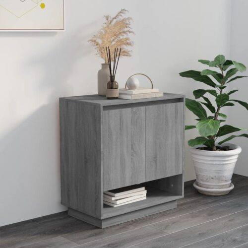 Sideboard Grey Sonoma 70x41x75cm Engineered Wood - Image 7