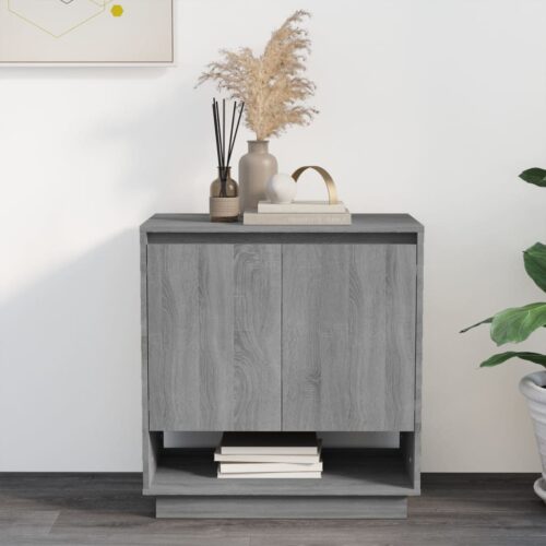Sideboard Grey Sonoma 70x41x75cm Engineered Wood - Image 10