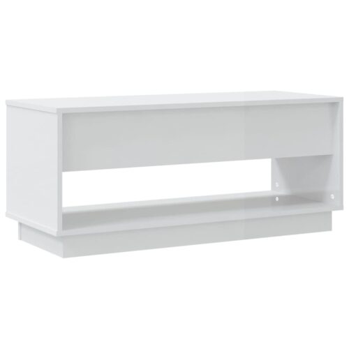 TV Cabinet High Gloss White 102x41x44cm Engineered Wood - Image 7