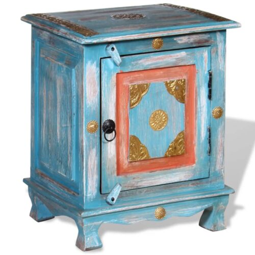 Nightstand Solid Mango Wood Blue - Image 2
