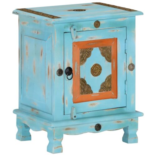 Nightstand Solid Mango Wood Blue - Image 3