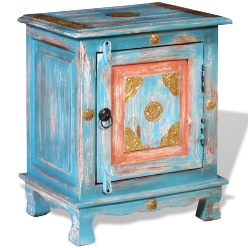 Nightstand Solid Mango Wood Blue - Image 4