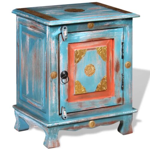 Nightstand Solid Mango Wood Blue - Image 5