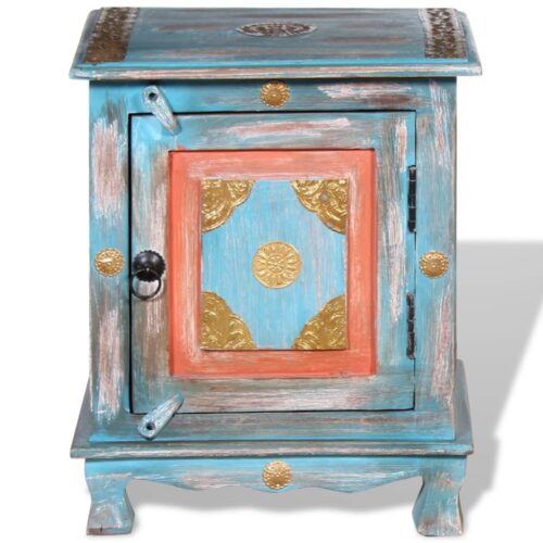 Nightstand Solid Mango Wood Blue - Image 7