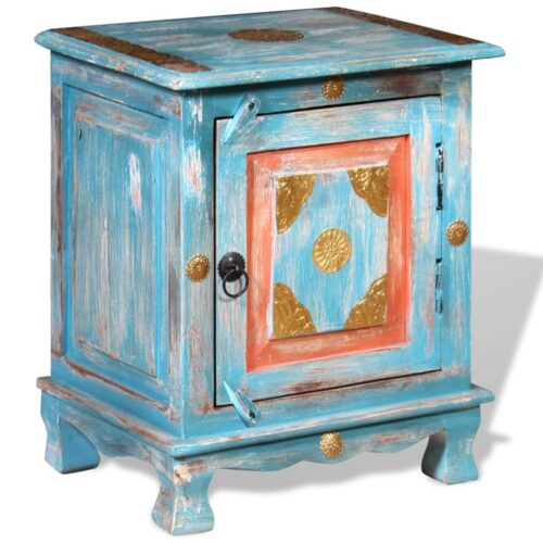 Nightstand Solid Mango Wood Blue - Image 10