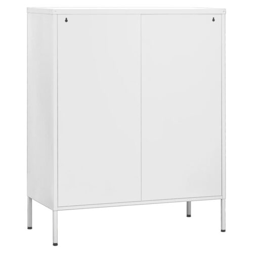 Steel Storage Cabinet Hallway Kitchen Sideboard Shelf Rack Display Cupboard White - Image 6