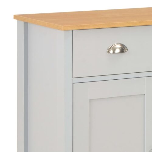 Wooden Sideboard Kitchen Living Room Storage Rack Shelf Drawers Table Vintage Grey 79x35x81cm - Image 6