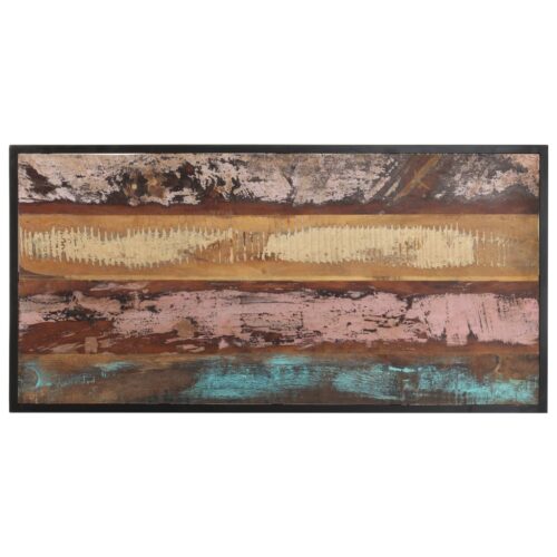 Dining Table 120cm Solid Reclaimed Wood - Image 4