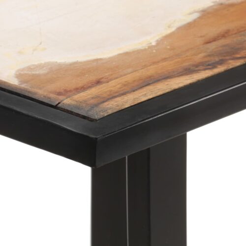 Dining Table 120cm Solid Reclaimed Wood - Image 5