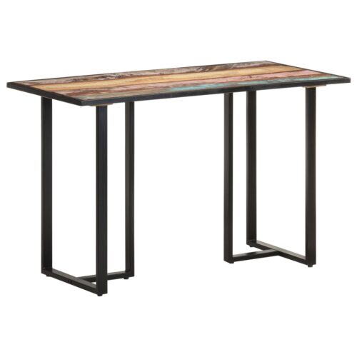 Dining Table 120cm Solid Reclaimed Wood - Image 7