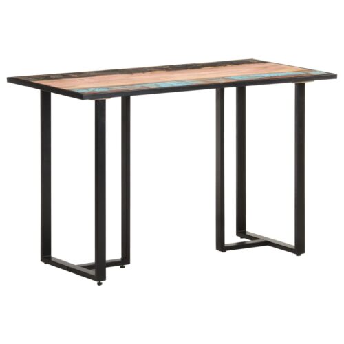 Dining Table 120cm Solid Reclaimed Wood - Image 9