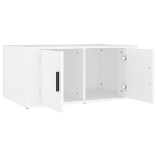 Coffee Table White 80x50x36cm Engineered Wood - Image 6