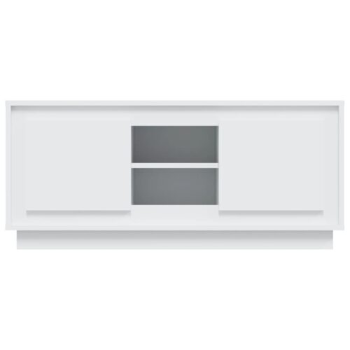 TV Cabinet White 102x35x45cm Engineered Wood - Image 6