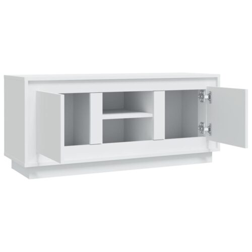 TV Cabinet White 102x35x45cm Engineered Wood - Image 7
